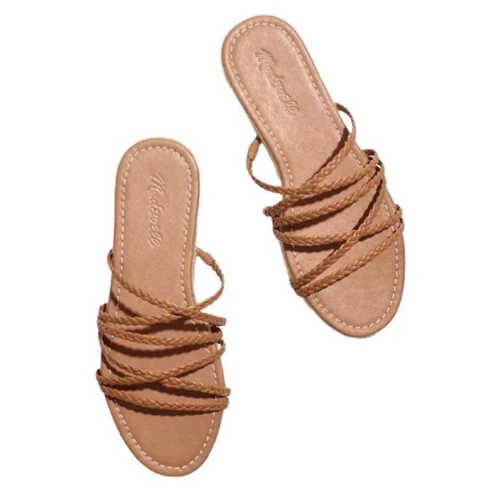 Madewell The Kathryn Espadrille Leather Slide Sandal - Picture 2 of 13